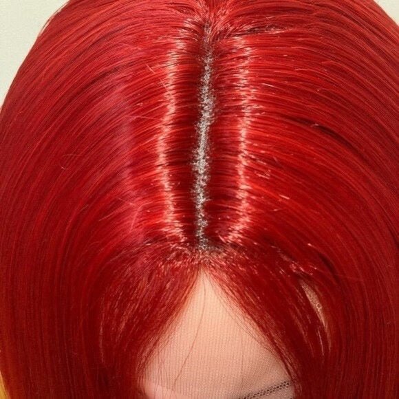 Red Wig,Short Bob Wig,Straight Wig - Picture 3 of 4